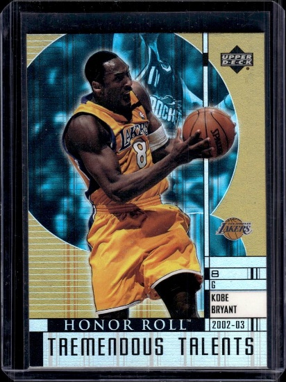 KOBE BRYANT 2002-03 UPPER DECK HONOR ROLL TREMENDOUS TALENTS INSERT