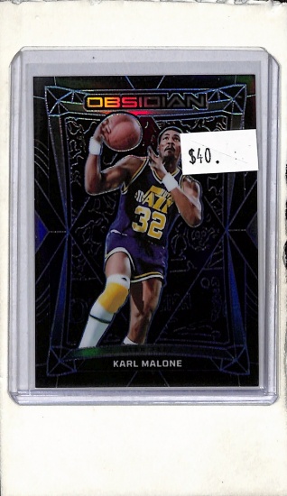 KARL MALONE 2023-24 PANINI OBSIDIAN BLACK PRIZM