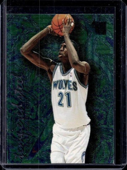 KEVING GARNETT 1995-96 FLEER METAL TEMPERED STEEL ROOKIE CARD