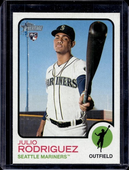 JULIO RODRIGUEZ 2022 TOPPS HERITAGE ROOKIE CARD