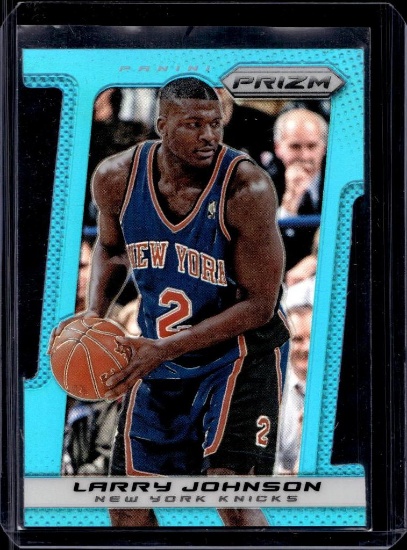LARRY JOHNSON 2013-14 PANINI LIGHT BLUE PRIZM DIE CUT