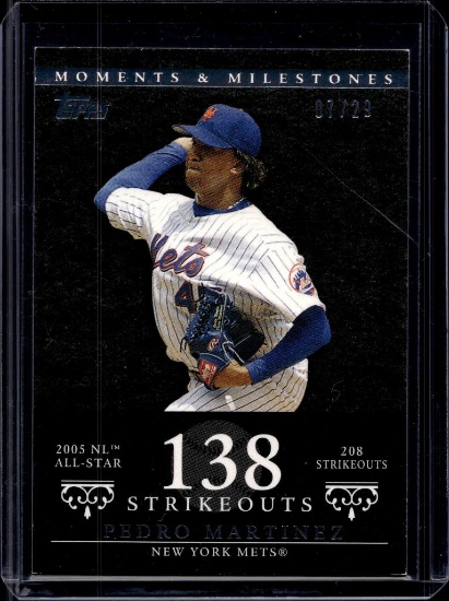 PEDRO MARTINEZ 2007 TOPPS MOMENTS & MILESTONES BLACK