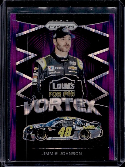 JIMMIE JOHNSON 2018 PANINI PRIZM VORTEX PURPLE FLASH PRIZM