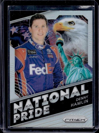 DENNY HAMLIN 2018 PANINI PRIZM NATIONAL PRIDE SILVER PRIZM