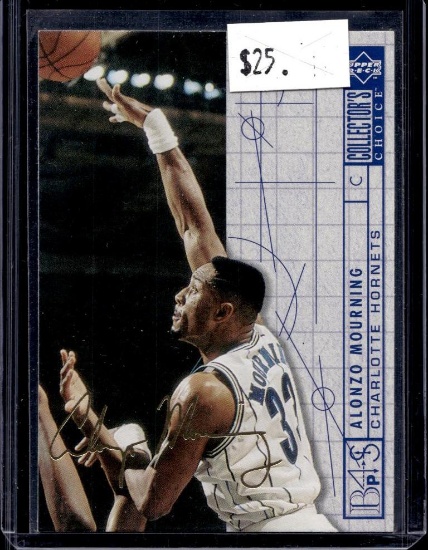 ALONZO MOURNING 1994-95 UPPER DECK CHOICE GOLD SIGNATURE SP