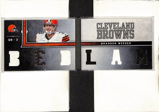 BRANDON WEEDEN 2013 PANINI PLAYBOOK JERSEY PATCH BOOKLET ROOKIE CARD
