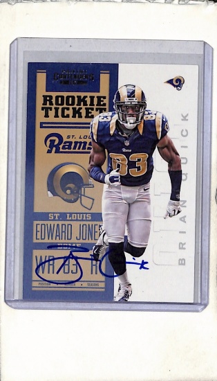BRIAN QUICK 2012 PANINI CONTENDERS AUTOGRAPH TICKET ROOKIE CARD