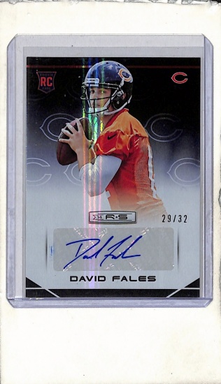 DAVID FALES 2014 PANINI ROOKIES & STARS AUTOGRAPH ROOKIE CARD