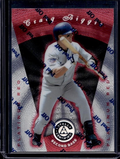 RCAIG BIGGIO 1997 PINNACLE TOTALLY CERTIFIED PLATINUM RED