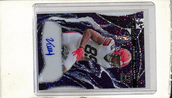 CEDRIC TILLMAN 2023 LEAF FLASH PURPLE AUTOGRAPH ROOKIE CARD