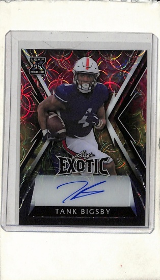 TANK BIGSBY 2023 LEAF EXOTIC AUTOGRAPH ROOKIE CARD