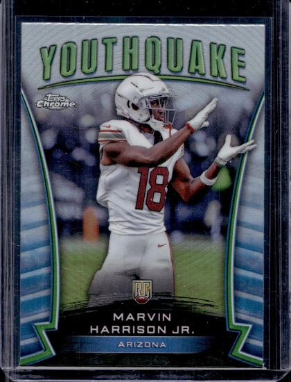 MARVIN HARRISON JR 2024 TOPPS CHROME YOUTHQUAKE REFRACTOR ROOKIE CARD