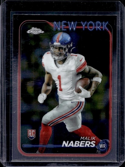 MALIK NABORS 2024 TOPPS CHROME ROOKIE CARD