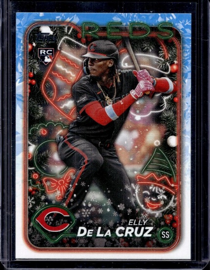 ELLY DE LA CRUZ 2024 TOPPS HOLIDAY ROOKIE CARD