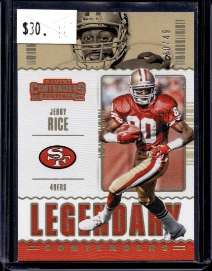 JERRY RICE 2020 PANINI CONTENDERS LEGENDARY GOLD FOIL SP