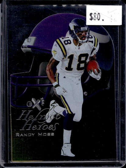 RANDY MOSS 1998 FLEER EX-2001 HELMET HEROES DIE CUT ROOKIE CARD SP