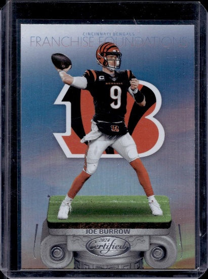 JOE BURROW 2024 PANINI CERTIFIED FRANCHISE FOUNDATIONS INSERT