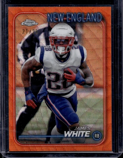 JAMES WHITE 2024 TOPPS CHROME ORANGE WAVE REFRACTOR