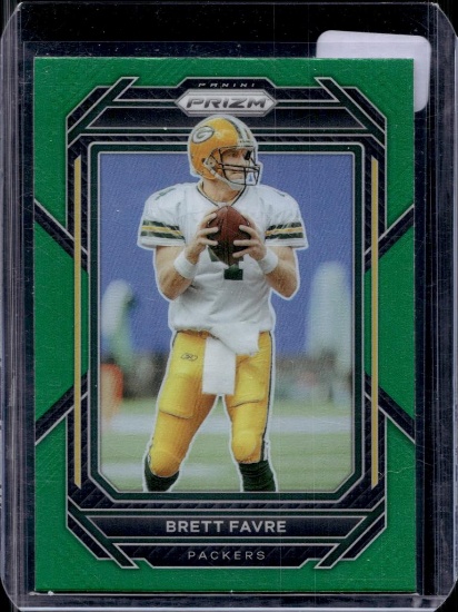 BRETT FAVRE 2022 PANINI PRIZM GREEN PRIZM TEAM COLOR MATCH