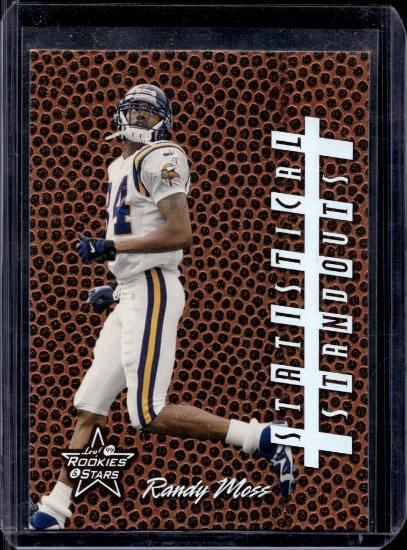 RANDY MOSS 1999 ROOKIES & STARS STATISTICAL STANDOUTS INSERT