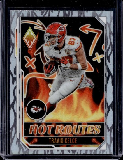 TRAVIS KELCE 2022 PANINI PHOENIX HOT ROUTES SILVER PRIZM