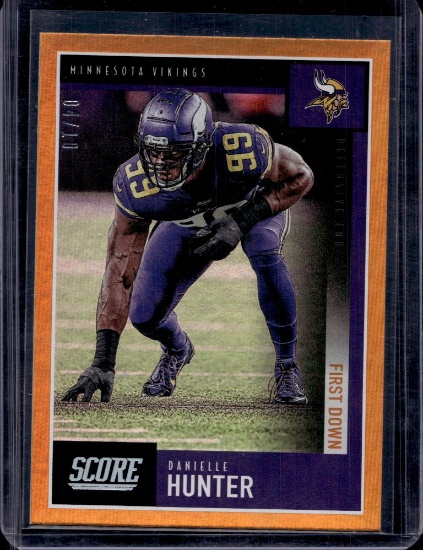 DANIELLE HUNTER 2020 SCORE FIRST DOWN ORANGE HOLOFOIL SSP