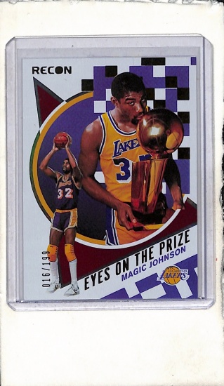 MAGIC JOHNSON 2020-21 PANINI RECON EYES ON THE PRIZE RED INSERT