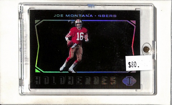 JOE MONTANA 2021 PANINI ILLUSIONS HOLOHEROES INSERT CASE HIT SP