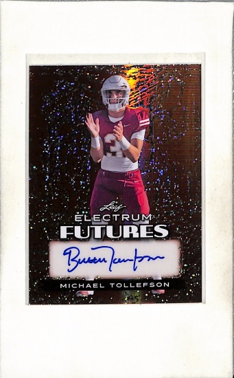 MICHAEL TOLLEFSON 2024 LEAF ELECTRUM AUTOGRAPH ROOKIE CARD