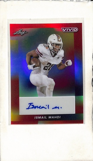 ISMAIL MAHDI 2024 LEAF VIVID AUTOGRAPH ROOKIE CARD