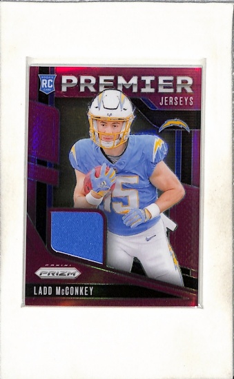 LADD MCCONKEY 2024 PANINI PRIZM PINK PRIZM JERSEY ROOKIE CARD