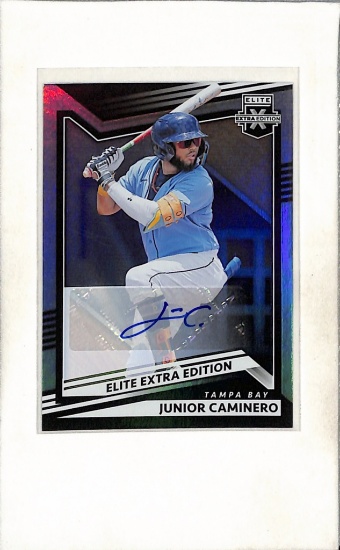 JUNIOR CAMINERO 2022 PANINI ELITE EXTRA AUTOGRAPH ROOKIE CARD