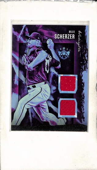 MAX SCHERZER 2020 PANINI GRIDIRON KINGS DUAL GAME USED JERSEY