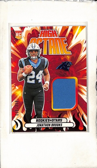 JONATHON BROOKS 2024 PANINI ROOKIES & STARS JERSEY ROOKIE CARD
