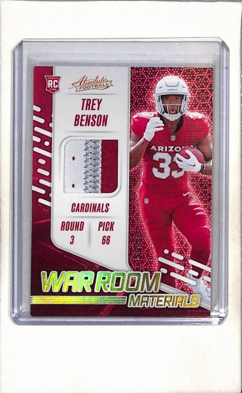 TREY BENSON 2024 PANINI ABSOLUTE JERSEY PATCH ROOKIE CARD