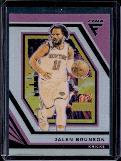 JALEN BRUNSON 2022-23 PANINI FLUX PURPLE PRIZM