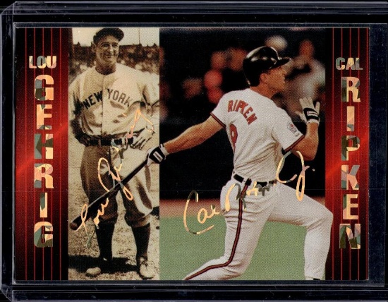 LOU GEHRIG CAL RIPKEN JR 1994 SPORTS STARS GOLD FOIL PROMO
