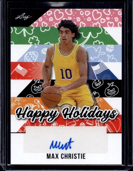 MAX CHRISTIE 2025 LEAF AUTOGRAPH CARD