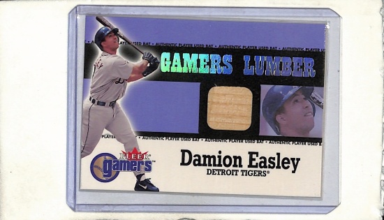 DAMION EASLEY 2000 FLEER GAMERS GAME USED BAT CARD