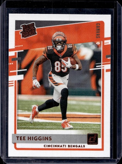 TEE HIGGINS 2020 DONRUSS CANVAS VARIATION ROOKIE CARD