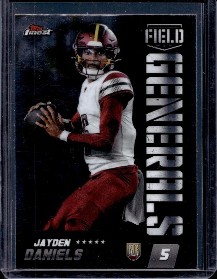 JAYDEN DANIELS 2024 TOPPS FINEST FIELD GENERALS ROOKIE CARD
