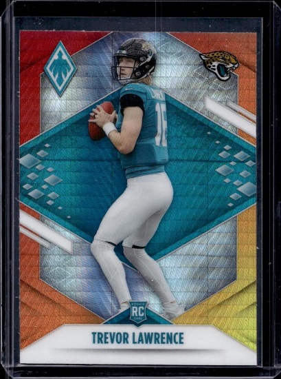 TREVOR LAWRENCE 2021 PANINI PHOENIX RED/ORANGE PRIZM ROOKIE CARD