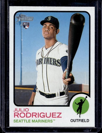 JULIO RODRIGUEZ 2022 TOPPS HERITAGE ROOKIE CARD