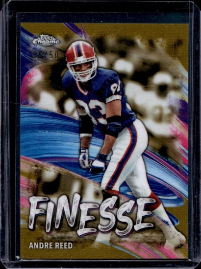 ANDRE REED 2024 TOPPS CHROME FINESSE GOLD REFRACTOR SP