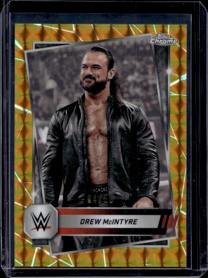 DREW MCINTYRE 2024 TOPPS CHROME WWE GOLD REFRACTOR