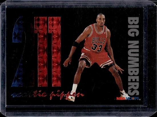 SCOTTIE PIPPEN 1994-95 HOOPS BIG NUMBERS BLUE/RED FOIL
