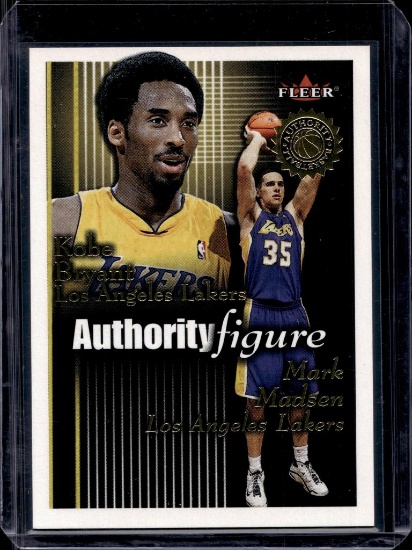 KOBE BRYANT MARK MADSEN 2000-01 FLEER AUTHORITY FIGURES INSERT