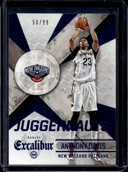 ANTHONY DAVIS 2014-15 PANINI EXCALIBUR JUGGERNAUTS PURPLE
