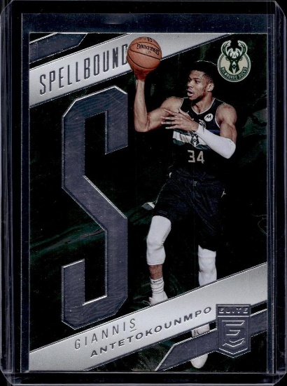GIANNIS ANTETOKOUNMPO 2021-22 PANINI ELITE SPELLBOUND LETTER "S" INSERT