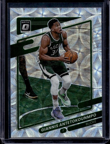 GIANNIS ANTETOKOUNMPO 2021-22 PANINI OPTIC SILVER SCOPES PRIZM